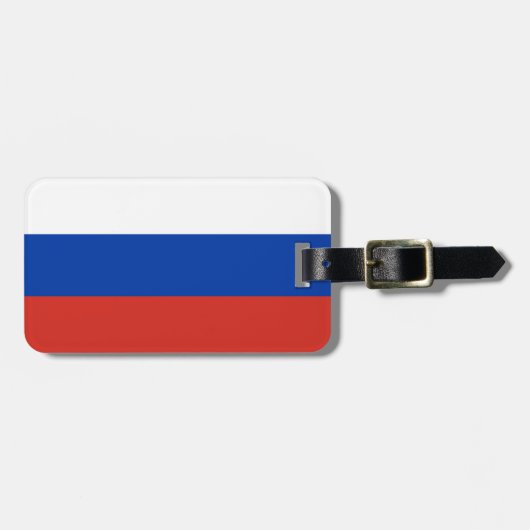 Russland-Flagge Gepäckanhänger (Vorderseite horizontal)