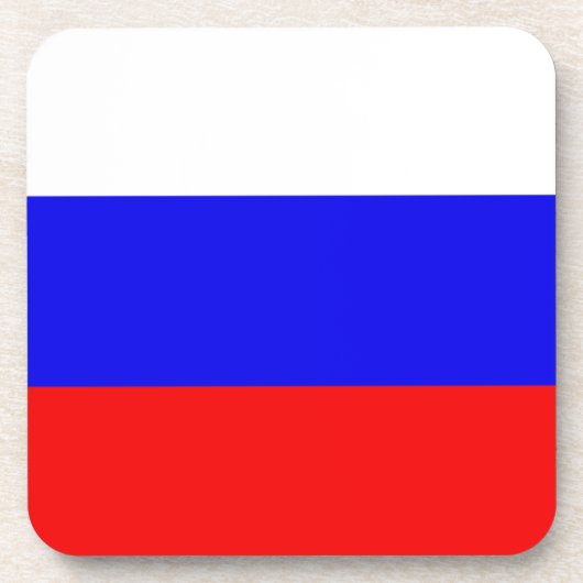 Russland-Flagge Getränkeuntersetzer (Vorderseite)