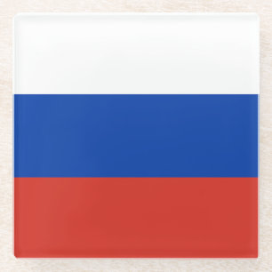 Russland-Flagge Glasuntersetzer