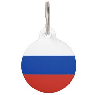 Russland-Flagge Haustiermarke