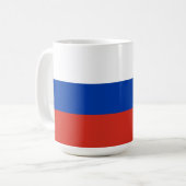 Russland-Flagge Kaffeetasse (Vorderseite Links)