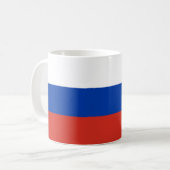 Russland-Flagge Kaffeetasse (Vorderseite Links)