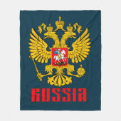 Russland Flagge Kaiseradler Russisch-Orthodoxe Fleecedecke (Vorderseite)