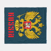 Russland Flagge Kaiseradler Russisch-Orthodoxe Fleecedecke (Vorderseite (Horizontal))