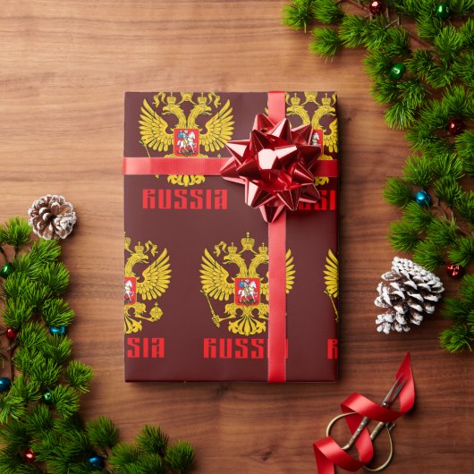 Russland Flagge Kaiseradler Russisch-Orthodoxe Geschenkpapier (Feiertagsgeschenk)