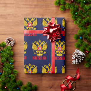 Russland Flagge Kaiseradler Russisch-Orthodoxe Geschenkpapier