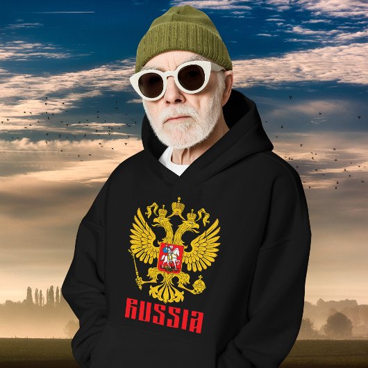 Russland Flagge Kaiseradler Russisch-Orthodoxe Hoodie