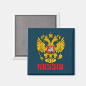 Russland Flagge Kaiseradler Russisch-Orthodoxe Magnet (Vorderseite/Rückseite)