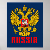 Russland Flagge Kaiseradler Russisch-Orthodoxe Poster (Vorne)