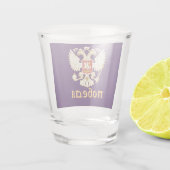 Russland Flagge Kaiseradler Russisch-Orthodoxe Schnapsglas (Rückseite)