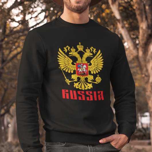 Russland Flagge Kaiseradler Russisch-Orthodoxe Sweatshirt