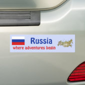 Russland-Flagge + Karten-Autoaufkleber Autoaufkleber (Auf Auto)
