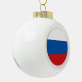 Russland-Flagge Keramik Kugel-Ornament (Links)