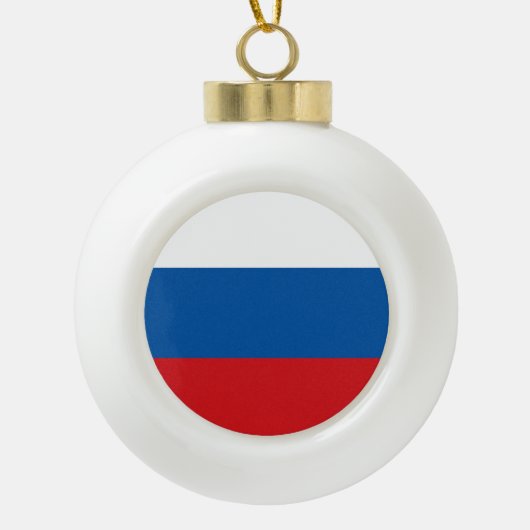 Russland-Flagge Keramik Kugel-Ornament (Vorderseite)