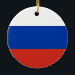 Russland-Flagge Keramik Ornament<br><div class="desc">Russland Flaggenschmuck. Sie können Ihren eigenen Text oder Ihre eigene Grafik hinzufügen,  indem Sie auf "Weiter anpassen" klicken</div>