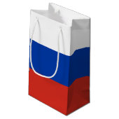 Russland-Flagge Kleine Geschenktüte (Rückseite Schrägansicht)