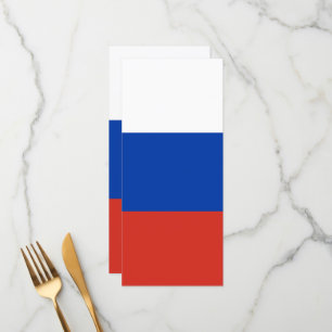 Russland-Flagge Menükarte