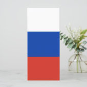 Russland-Flagge Menükarte (Stehend Vorderseite)