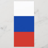 Russland-Flagge Menükarte (Vorderseite)