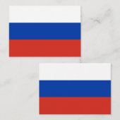 Russland-Flagge Mitteilungskarte (Vorne/Hinten)