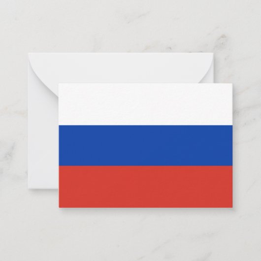 Russland-Flagge Mitteilungskarte (Vorderseite)