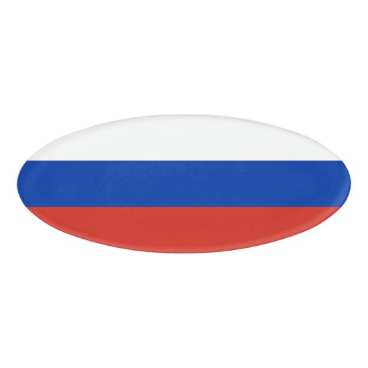 Russland-Flagge Namenschild (Vorderseite)