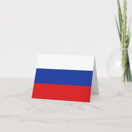 Russland-Flagge Notecard Karte (Vorderseite)