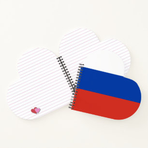 Russland-Flagge Notizblock