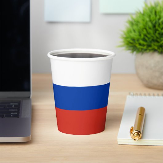 Russland-Flagge Pappbecher (InSitu)