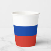Russland-Flagge Pappbecher (Rückseite)