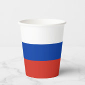 Russland-Flagge Pappbecher (Vorderseite)