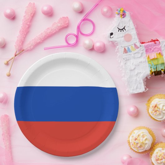 Russland-Flagge Pappteller (Party)