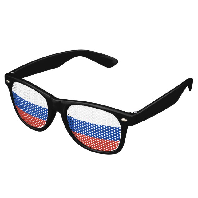 Russland-Flagge Partybrille (Schrägansicht)
