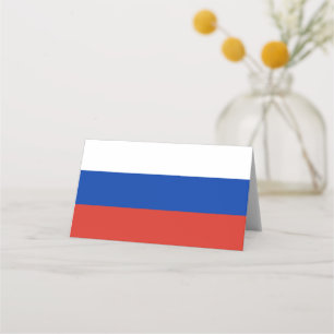 Russland-Flagge Platzkarte
