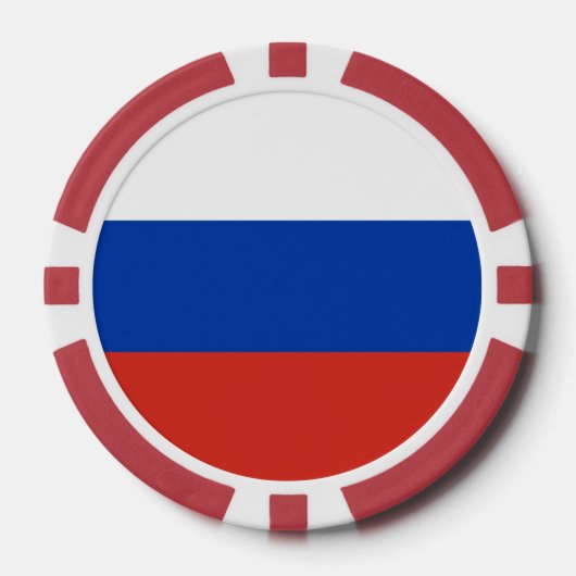 Russland-Flagge Pokerchips (Vorderseite)