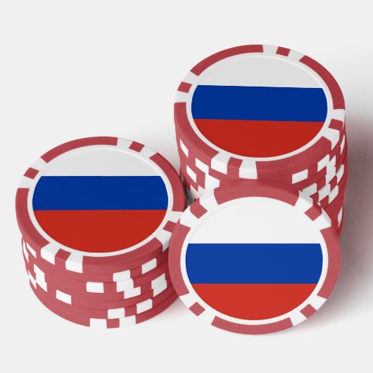 Russland-Flagge Pokerchips (Stapel)