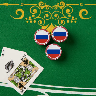 Russland-Flagge Pokerchips