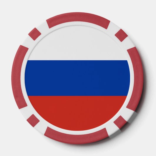 Russland-Flagge Pokerchips (Rückseite)