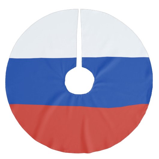 Russland-Flagge Polyester Weihnachtsbaumdecke (Vorderseite)