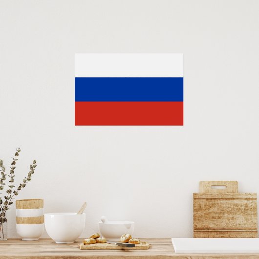 Russland-Flagge Poster (Küche)