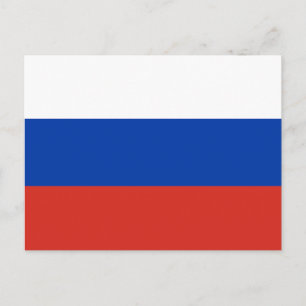 Russland-Flagge Postkarte
