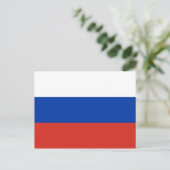 Russland-Flagge Postkarte (Stehend Vorderseite)