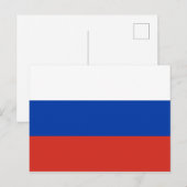 Russland-Flagge Postkarte (Vorne/Hinten)