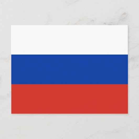 Russland-Flagge Postkarte (Vorderseite)