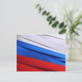Russland-Flagge Postkarte (Stehend Vorderseite)