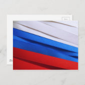 Russland-Flagge Postkarte (Vorne/Hinten)