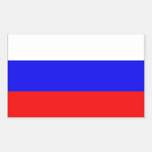Russland-Flagge Rechteckiger Aufkleber