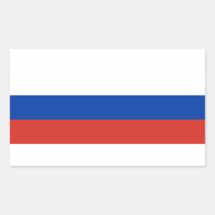 Russland-Flagge Rechteckiger Aufkleber