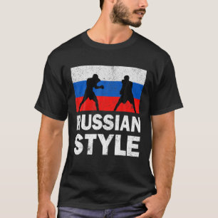 Russland-Flagge Russischer Boxclub Vintage T-Shirt