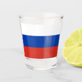Russland-Flagge Schnapsglas (Vorderseite)